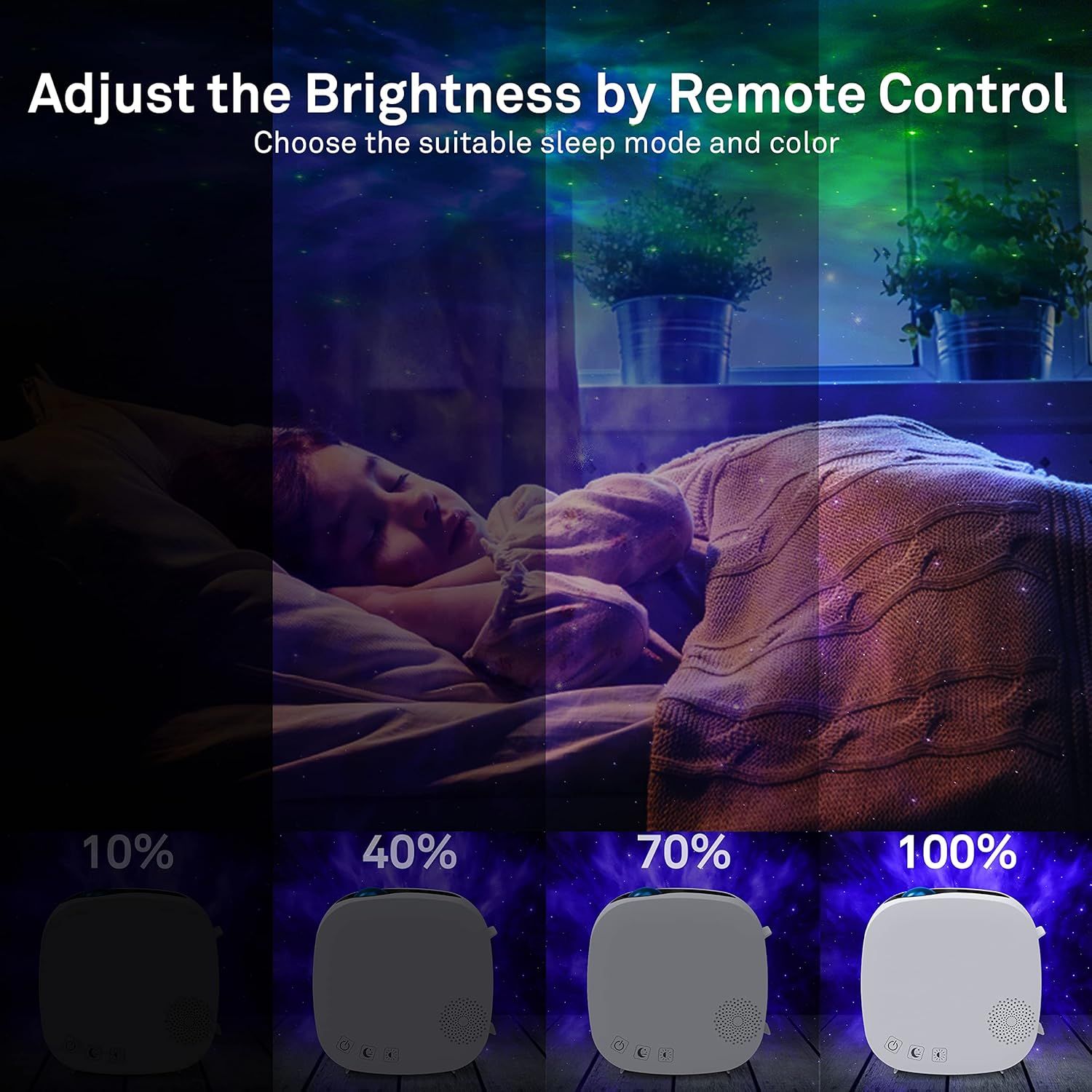Galaxy Projector,Night Light Star Projector with Bluetooth Speaker, Remot view 4