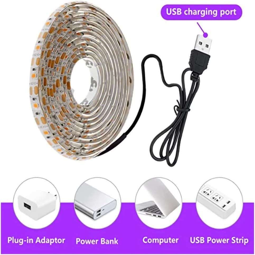 LED Grow Light Strips,Waterproof Full Spectrum Plant Grow Light, USB 16.4ft 5m view 4