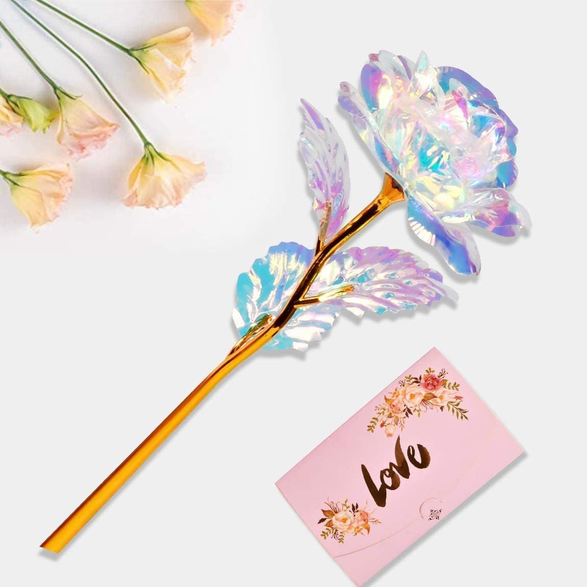 Gifts for Mom Artificial Rose Flowers with Vase-Valentines Galentines Day view 4