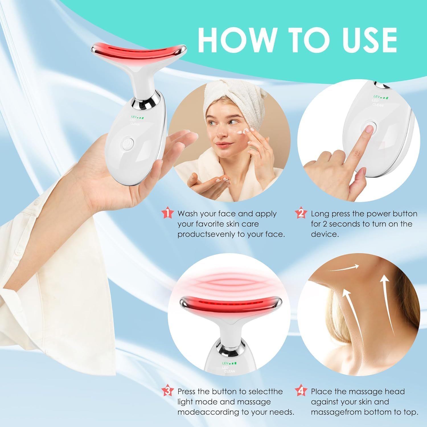 Facial Massager Face and Neck view 3