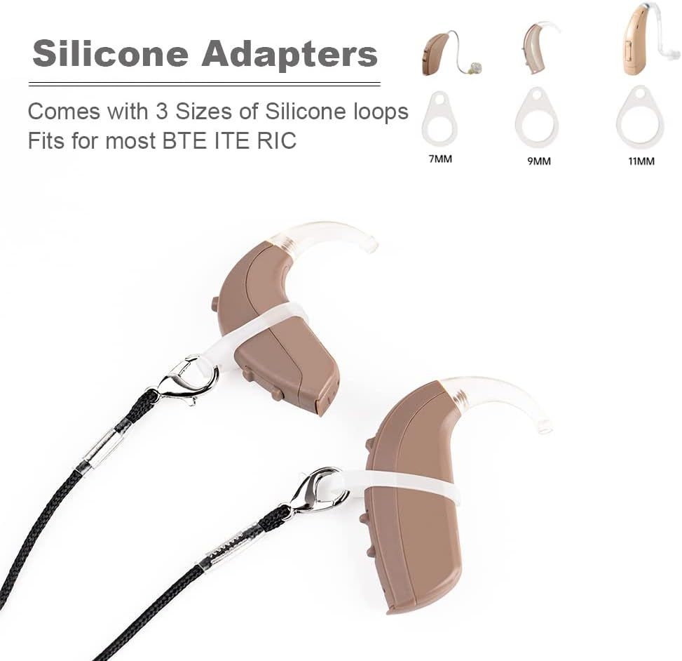 Hearing Aids Clip for Adults - New Designed Portable Hang Rope Anti-Lost Rope view 3