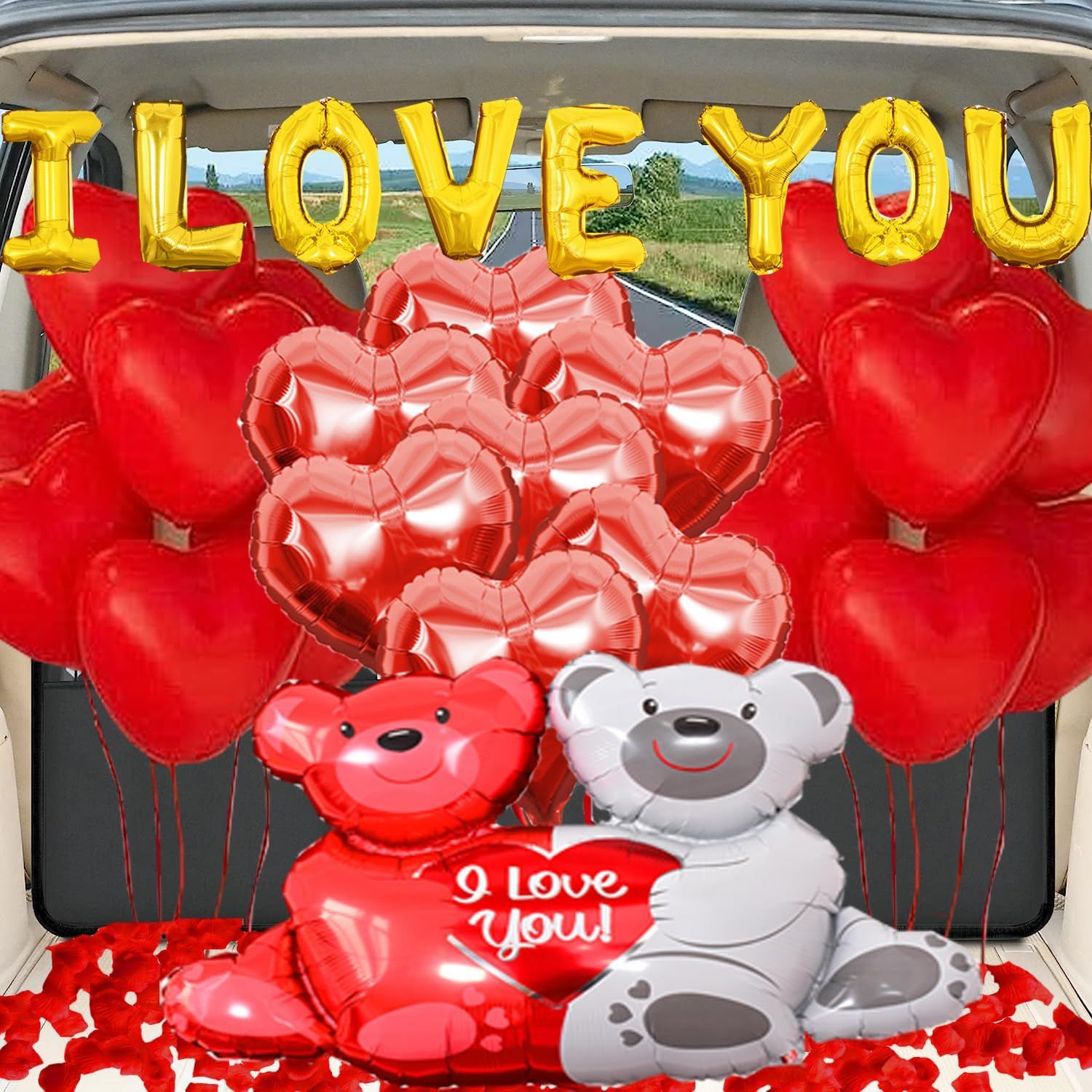 I Love You Balloons And Wedding Balloons Set view 4