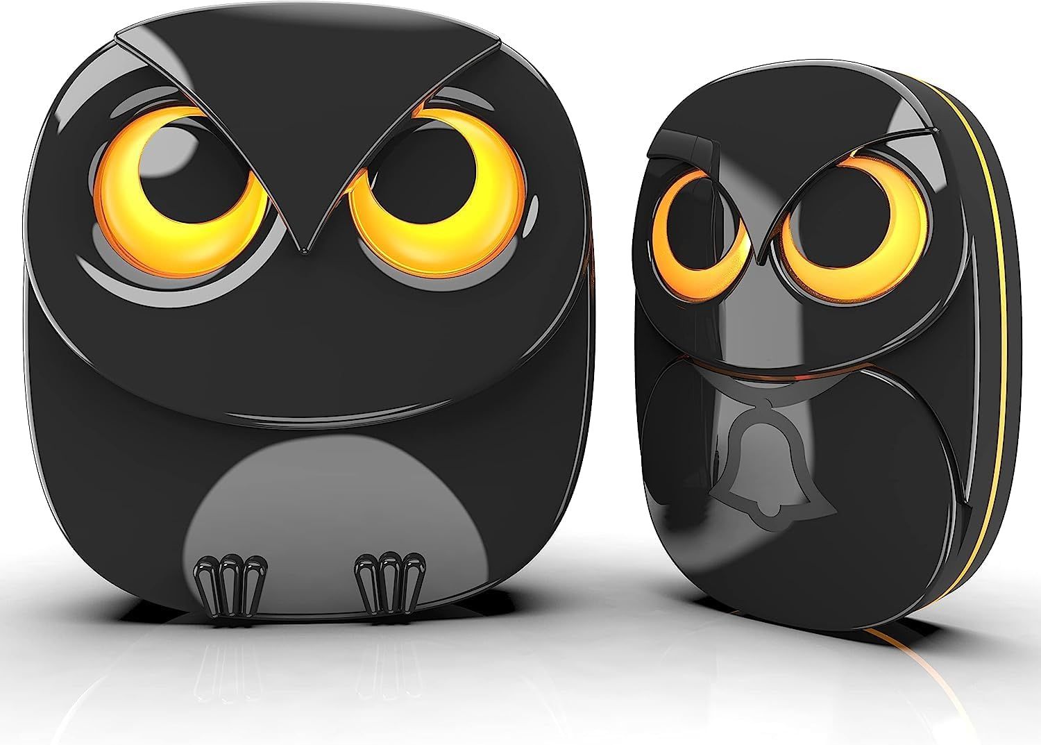 Wireless Doorbell, Cute Owl Doorbell Weatherproof IP55 Outdoor Remote Push — image 1