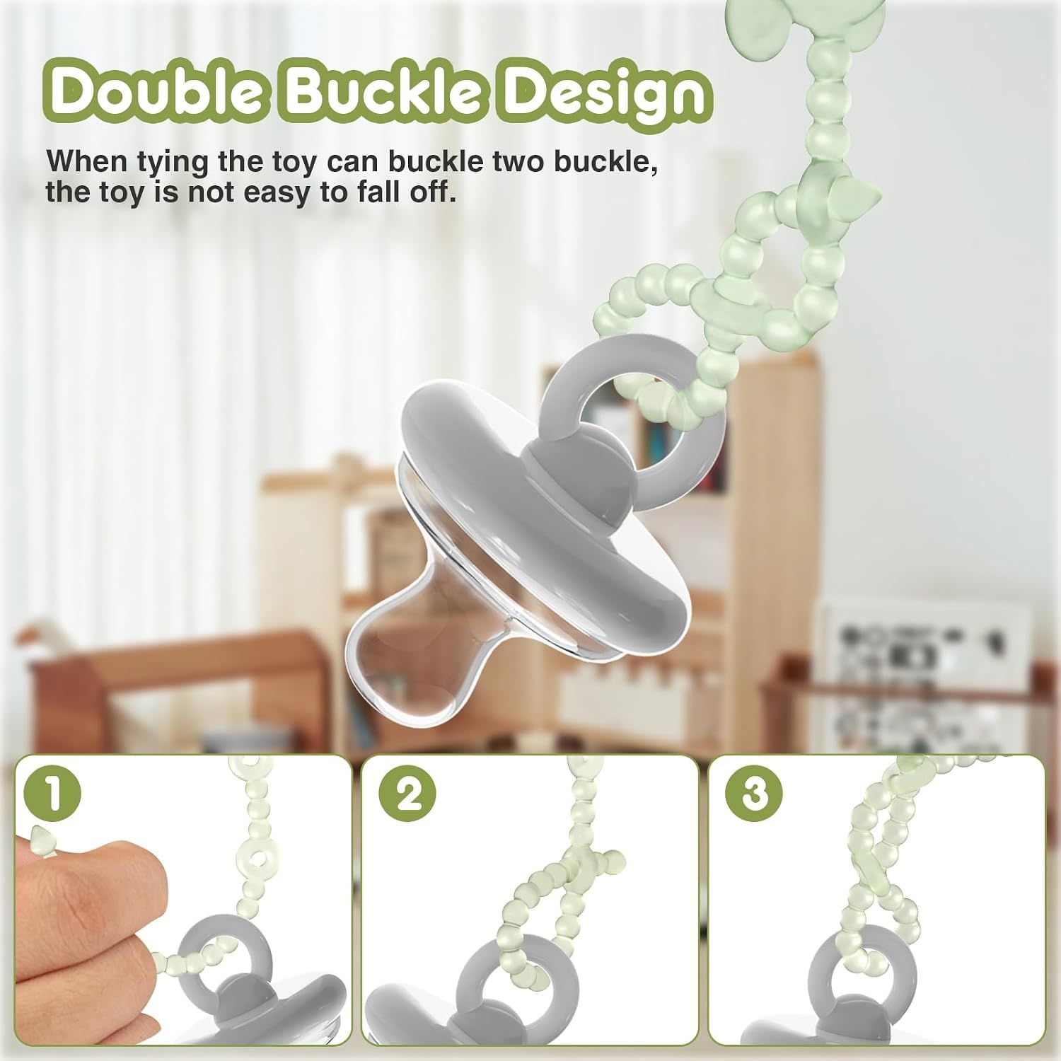 Toy Straps for Baby, 6pcs Adjustable Toy Holder for Stroller Accessories view 4