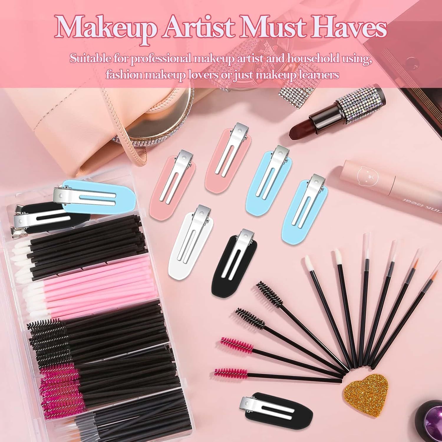 Disposable Makeup Applicators Kit with Triangle Puff Mixing Palette view 5