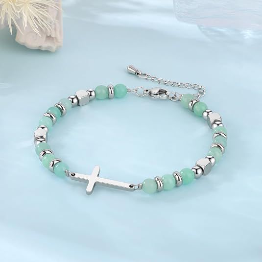 Christian Gifts for Women Cross Bracelet Faith Easter Catholic Religious view 2
