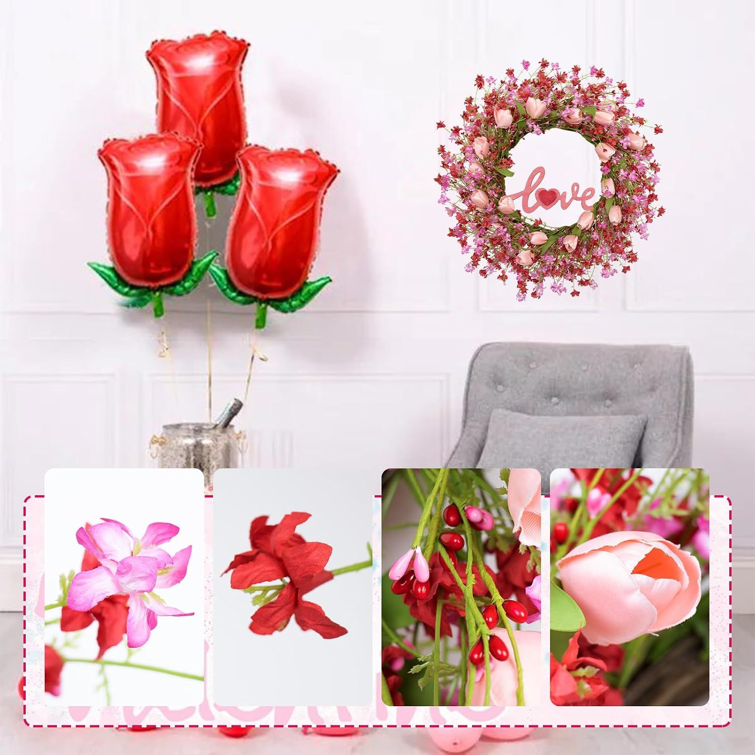 Valentines Day Wreath Decor view 3