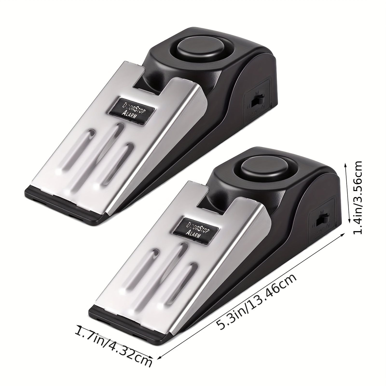 2pcs/1pc Portable Door Stop with 120dB Alarm Siren view 3