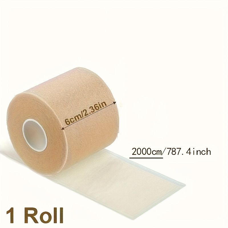 1 Roll Unisex Light Beige Self-adhesive Elastic Bandage with Sponge Cushioning view 3