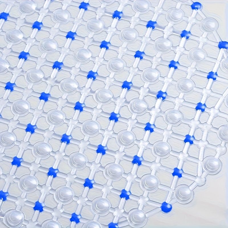 Oval PVC Anti-Slip Bath Mat with Suction Cups - Transparent view 2