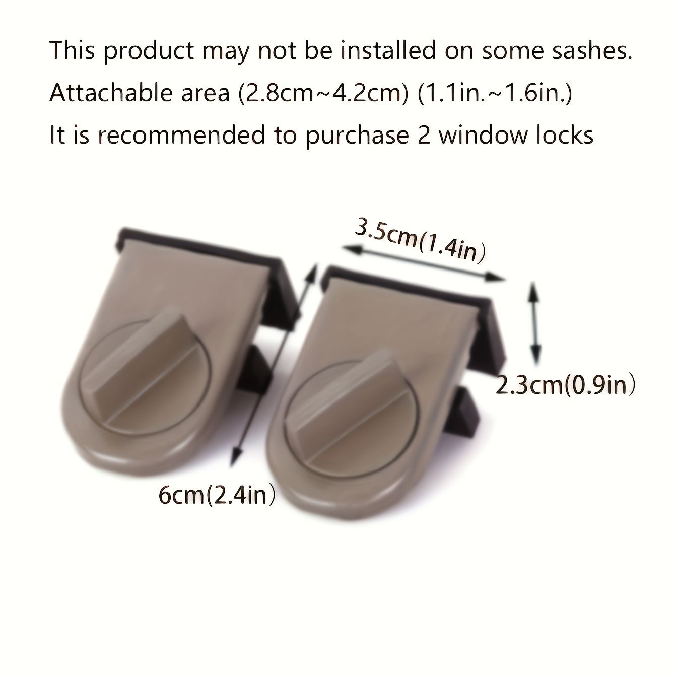 Aluminium Sliding Window Door Locks with Keys Security Lock Stop Anti Theft view 5