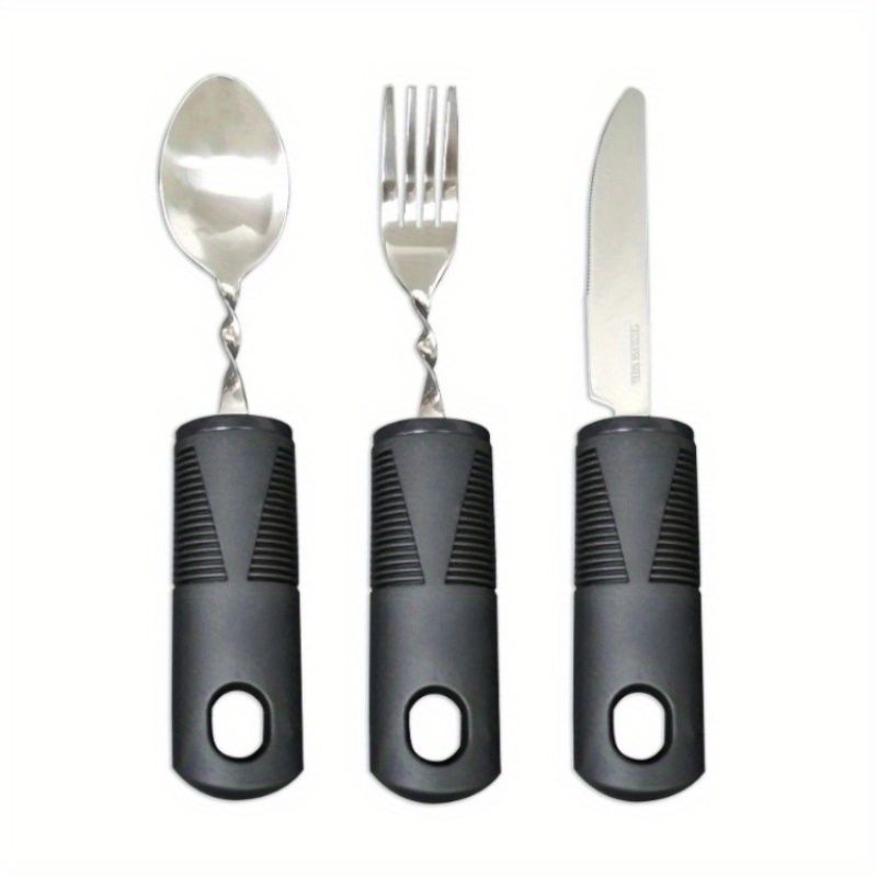 2/3pcs Bendable Tablewares for Hand Tremors