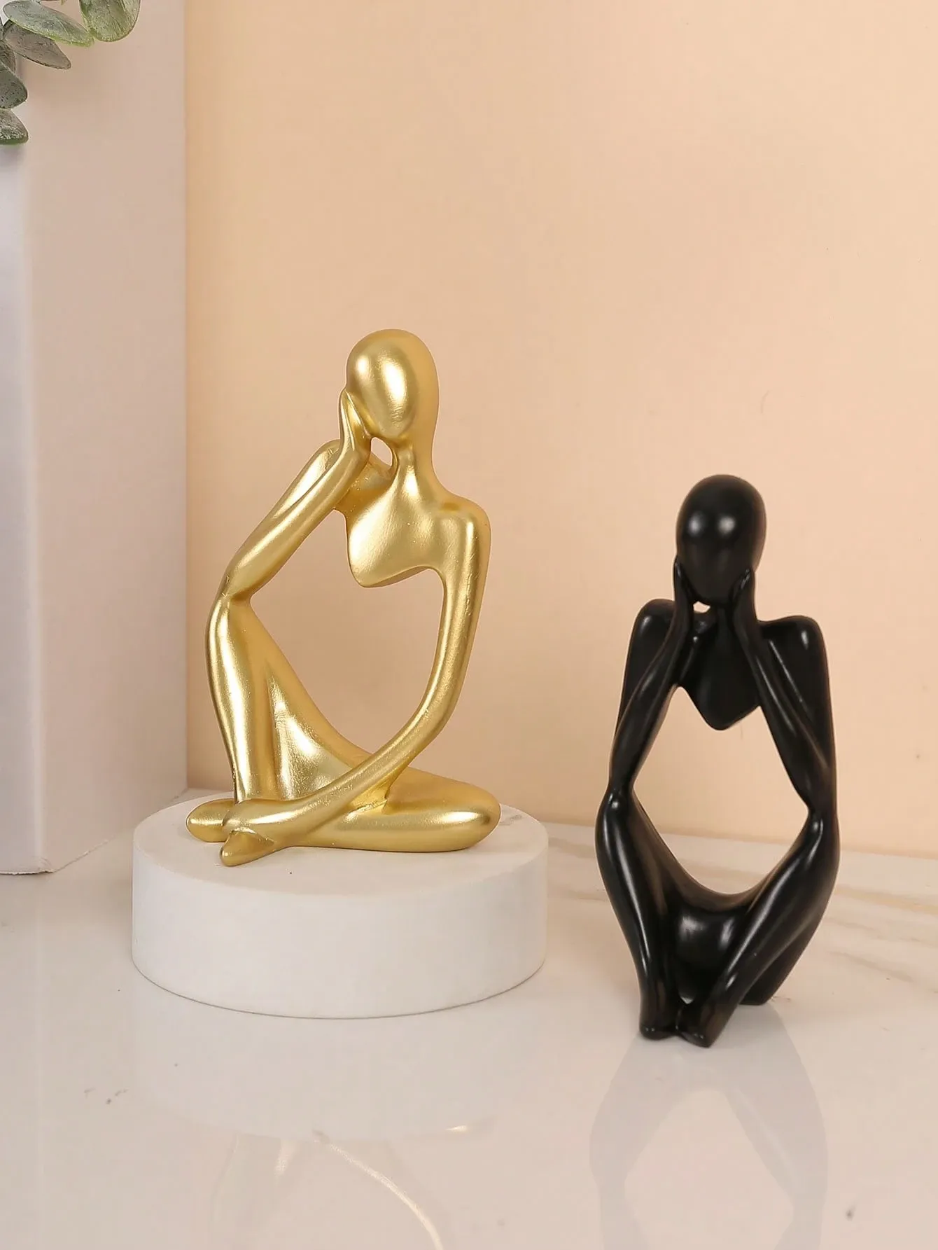 1pcs Thinking Pose Figurines Room Decor Bedroom Decor Black Perfect view 4
