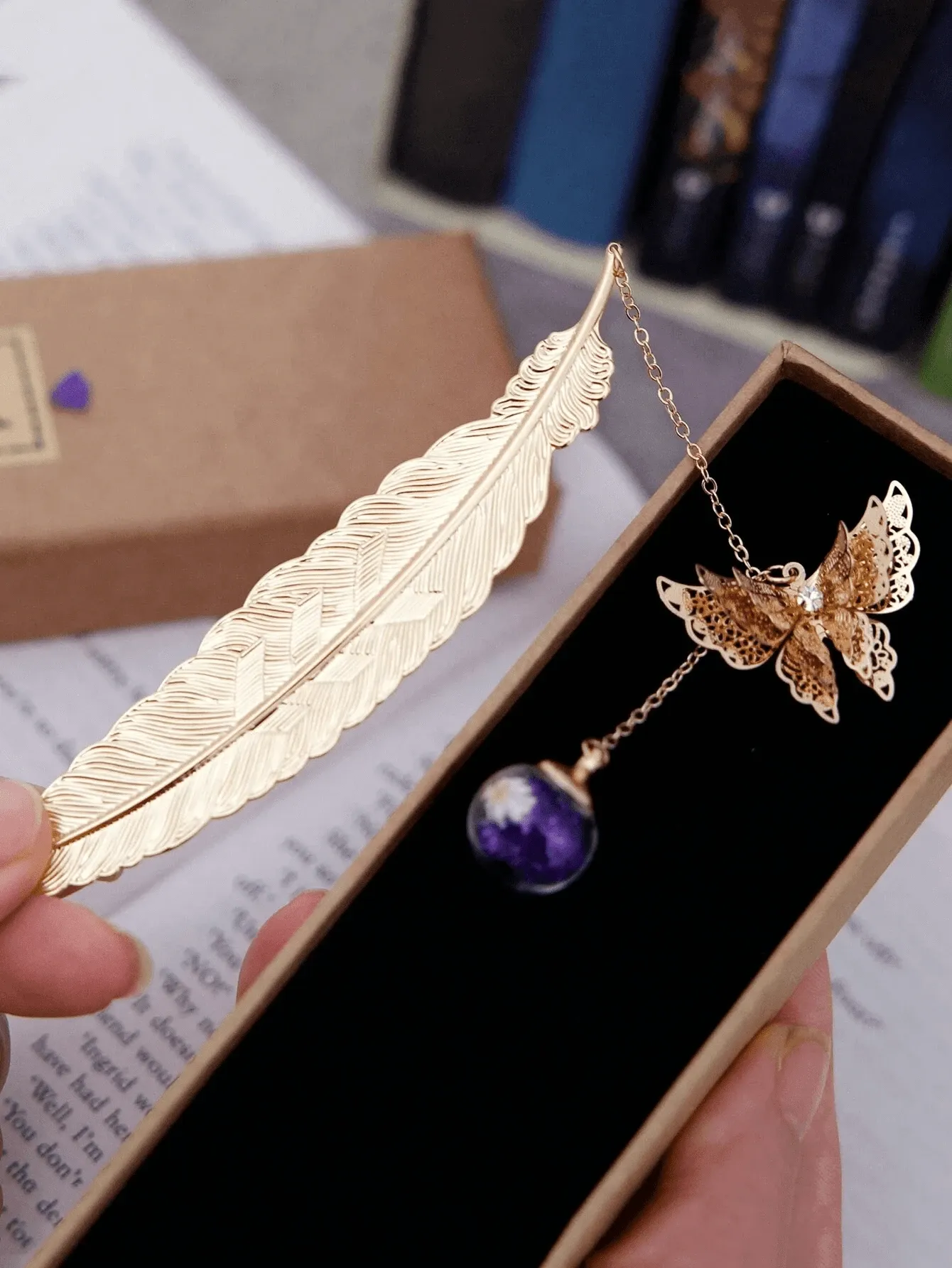1pc Butterfly Bookmark Elegant Reading Accessories For Book Lovers Writers view 4