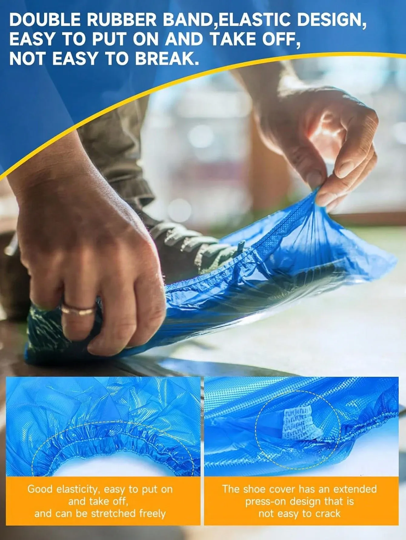 100pcs Disposable Shoe Covers Plush Household Slipper Protectors Dust Stain view 2