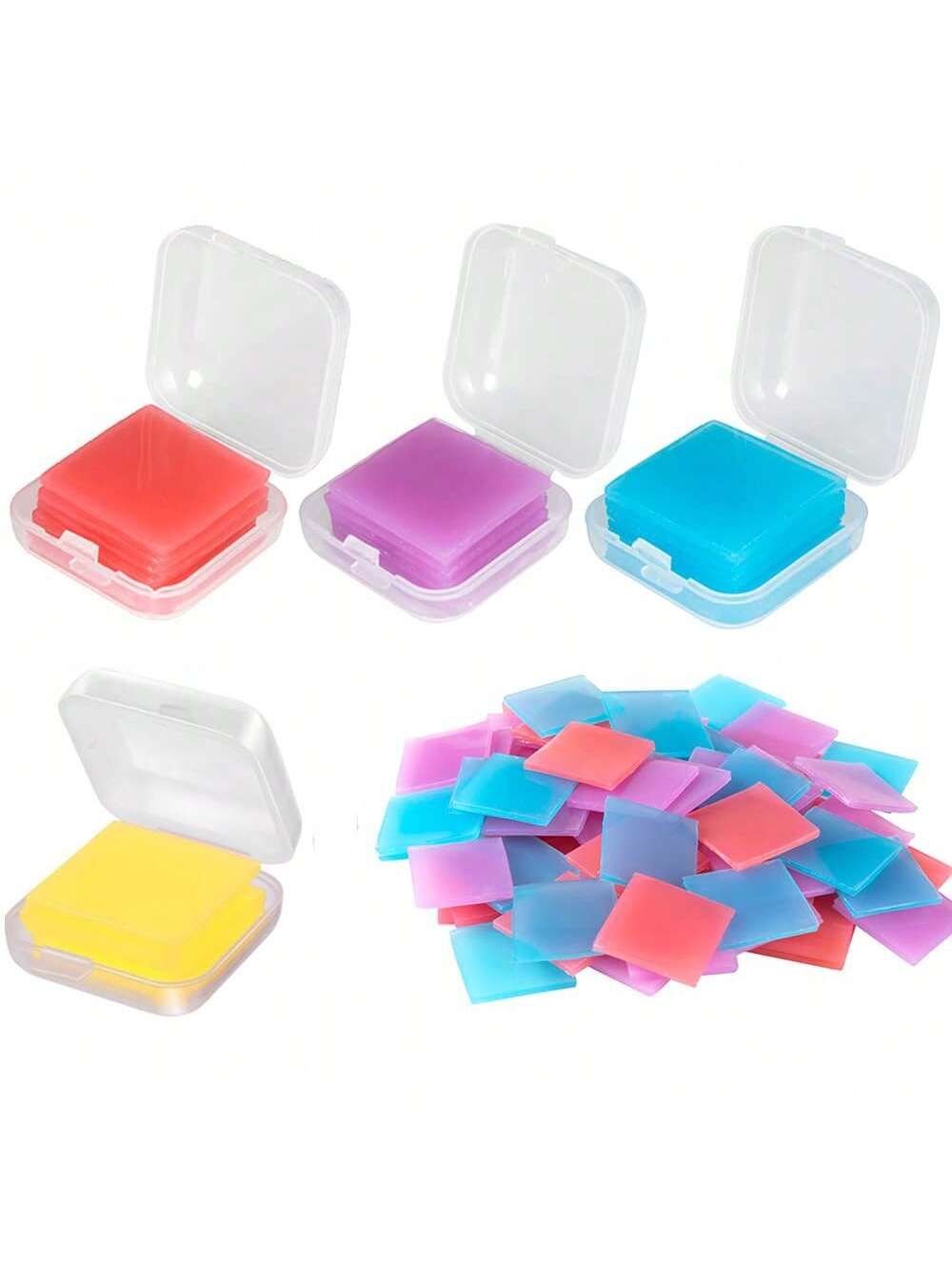 4 Boxes DIY Painting Glue Clay Set Colourful Diamond Painting Wax With Storage