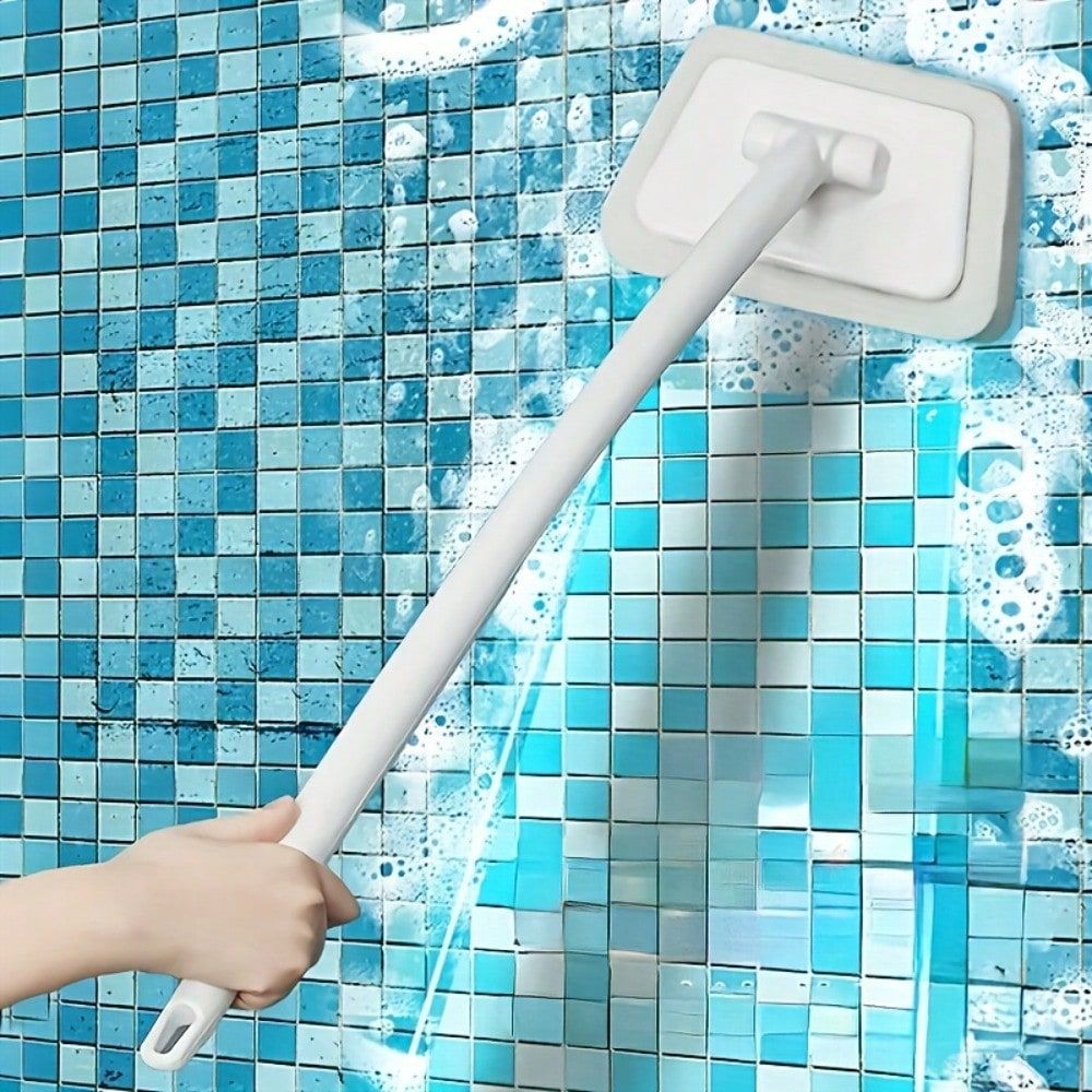 1 Handle With 3 Replacement Heads Multifunctional Bathroom Wall Brush Long