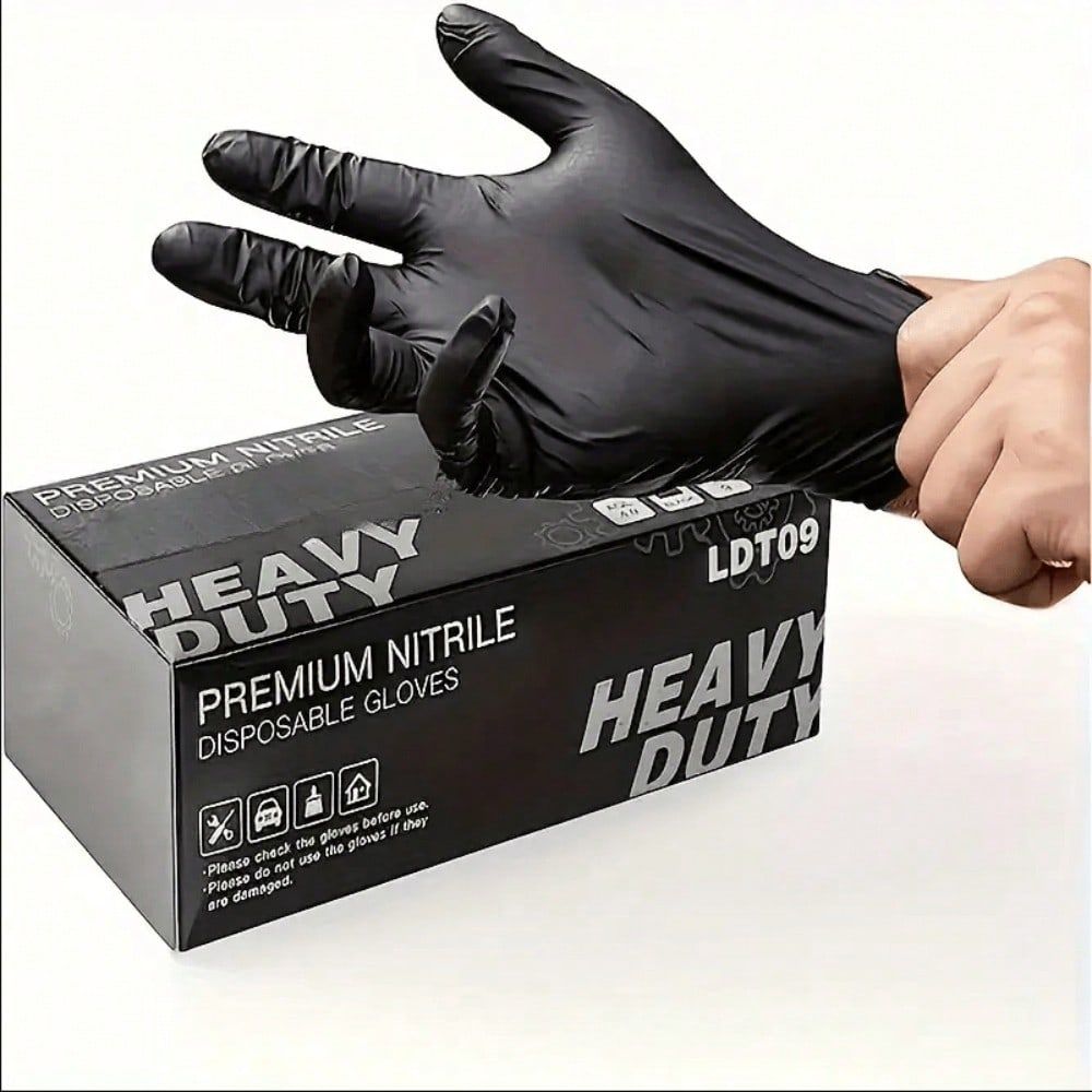 100 Pieces Multi Functional Disposable Nitrile Gloves Durable Water Oil