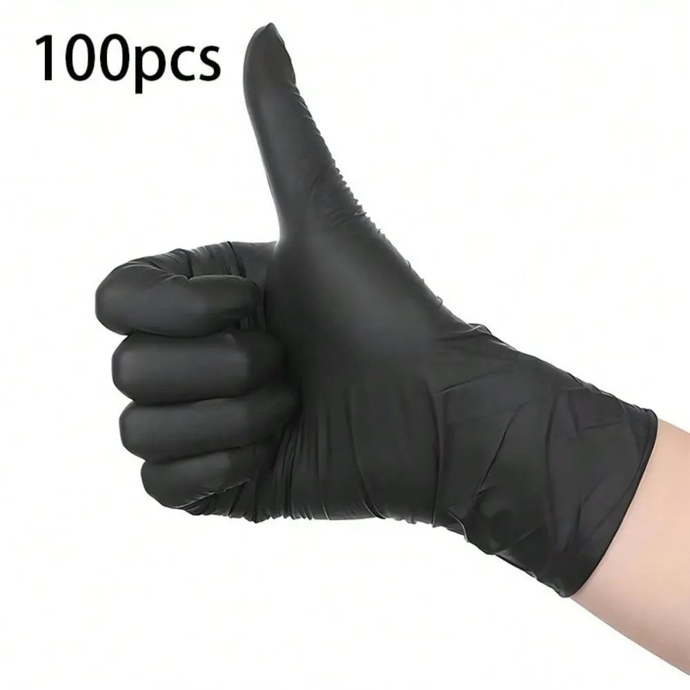 100 Pieces Multi Functional Disposable Nitrile Gloves Durable Water Oil view 2