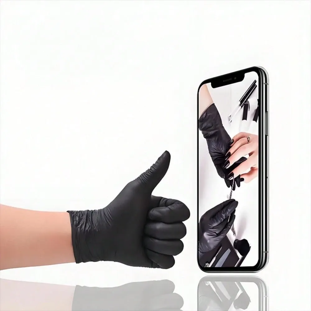 100 Pieces Multi Functional Disposable Nitrile Gloves Durable Water Oil view 3