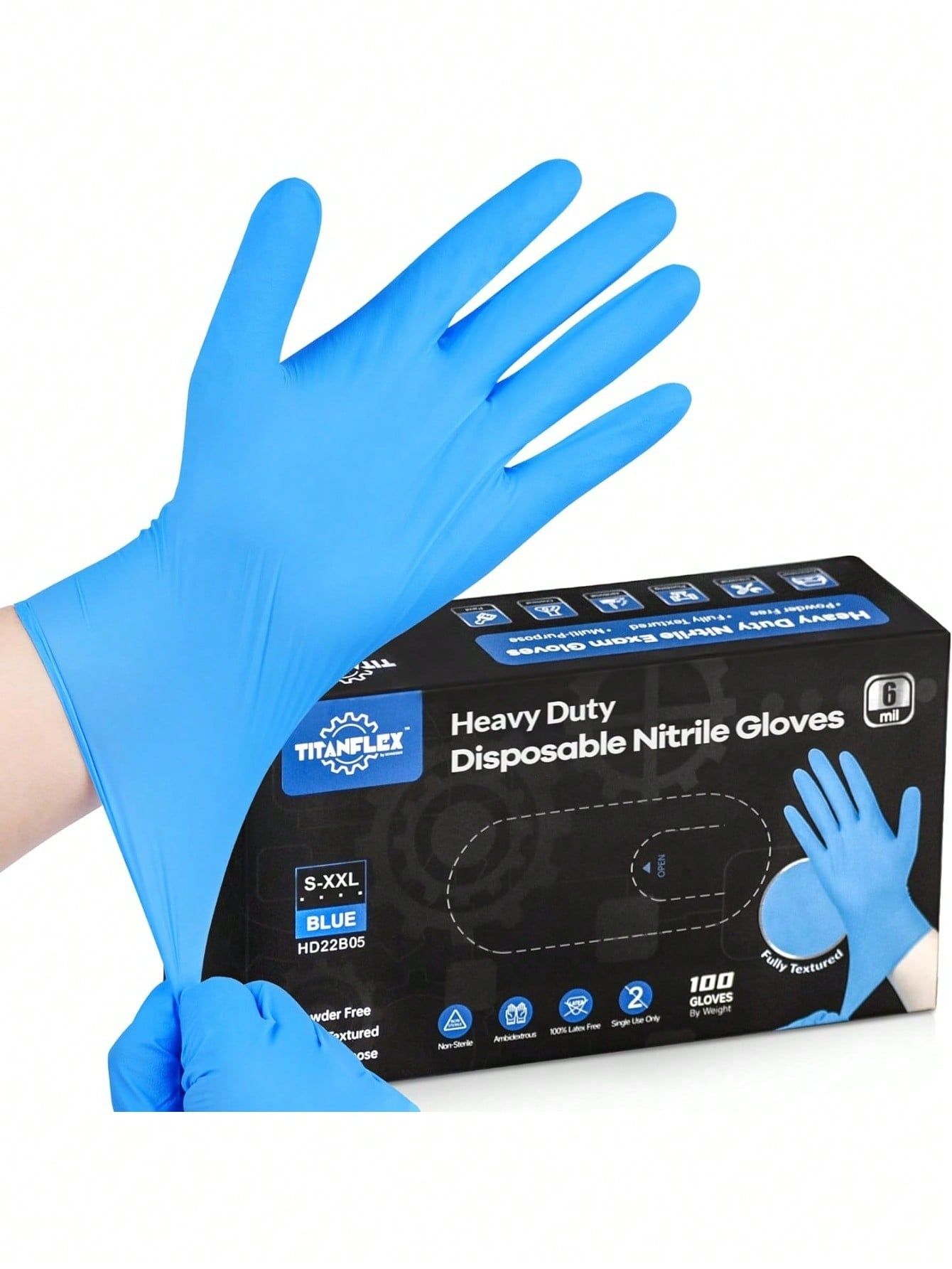 100 Pieces Multi Functional Disposable Nitrile Gloves Durable Water Oil