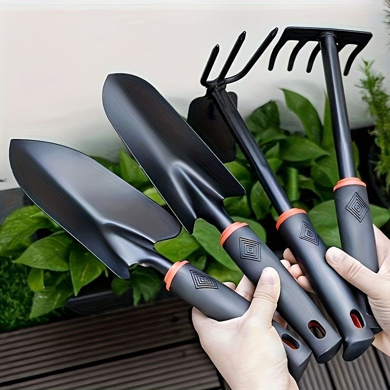 Four-Piece Outdoor Garden Tool Set Includes Small Flower Planting Shovel and view 2