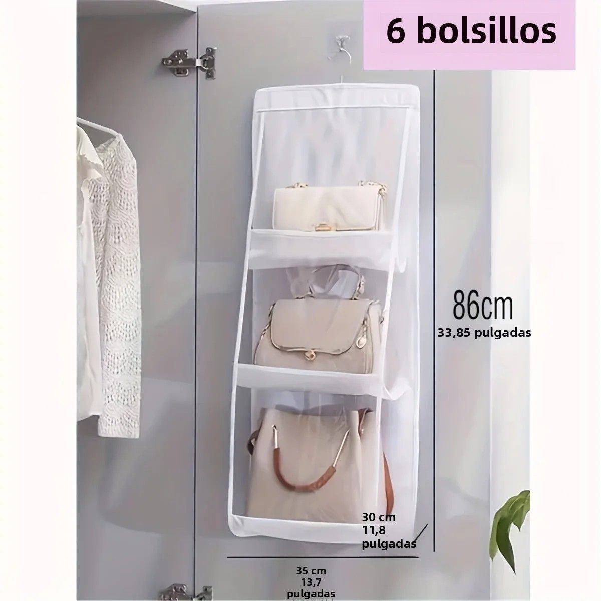 Multi-Layer Handbag Organizer for Closet view 3
