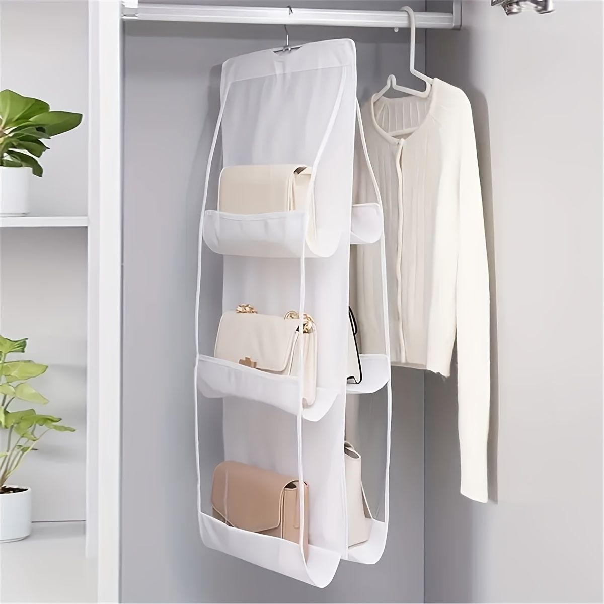 Multi-Layer Handbag Organizer for Closet view 3
