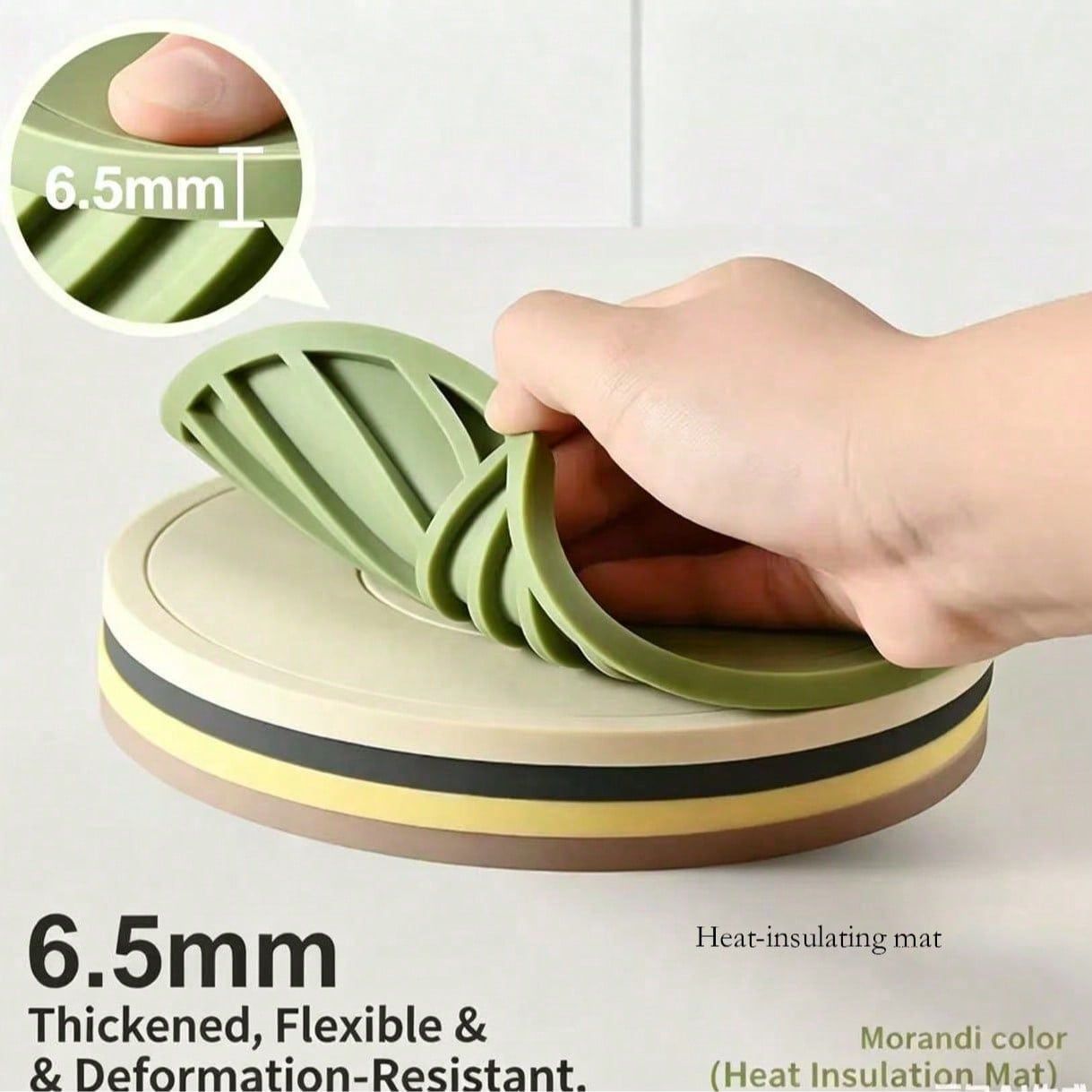 5Pc Silicone Heat Resistant Table Placemat Cup Coaster