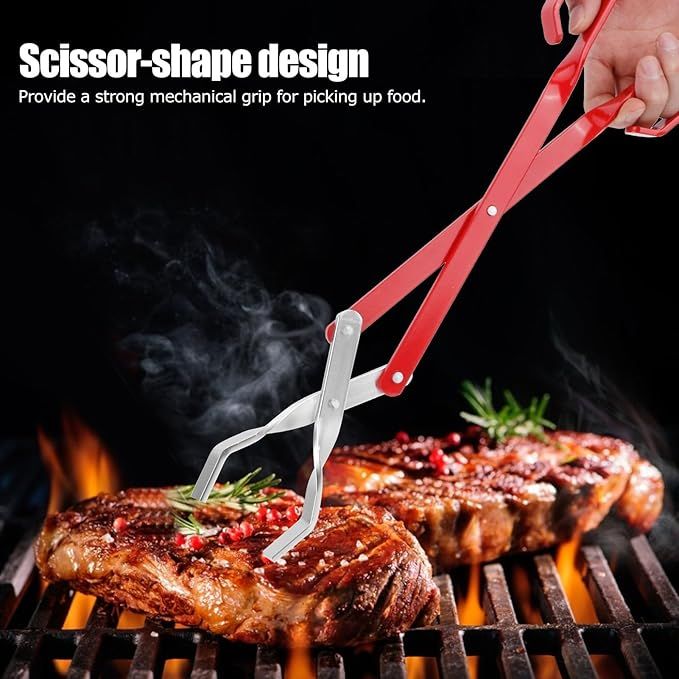 Charcoal Clip Small Long Bbq Tongs with Wood Handle view 4