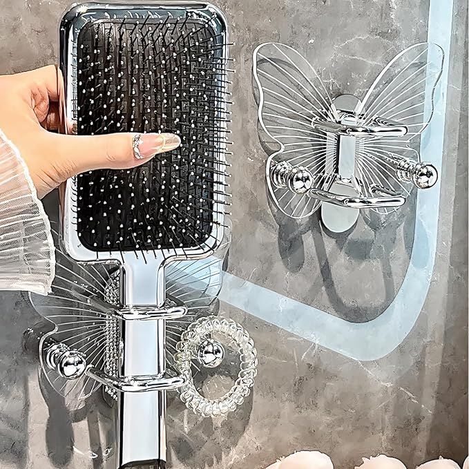 Transparent Butterfly Rhinestone Comb Holder view 4