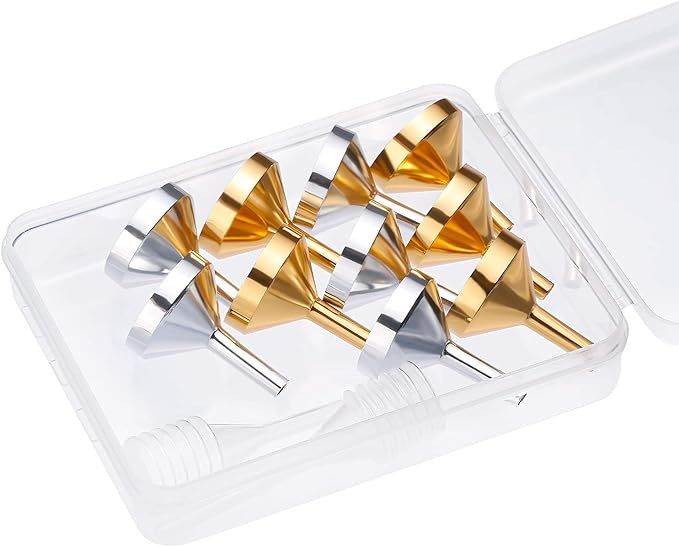 10 Pack Small Metal Funnels with 2 Pack Mini Pipette for Filling Small Mini view 5