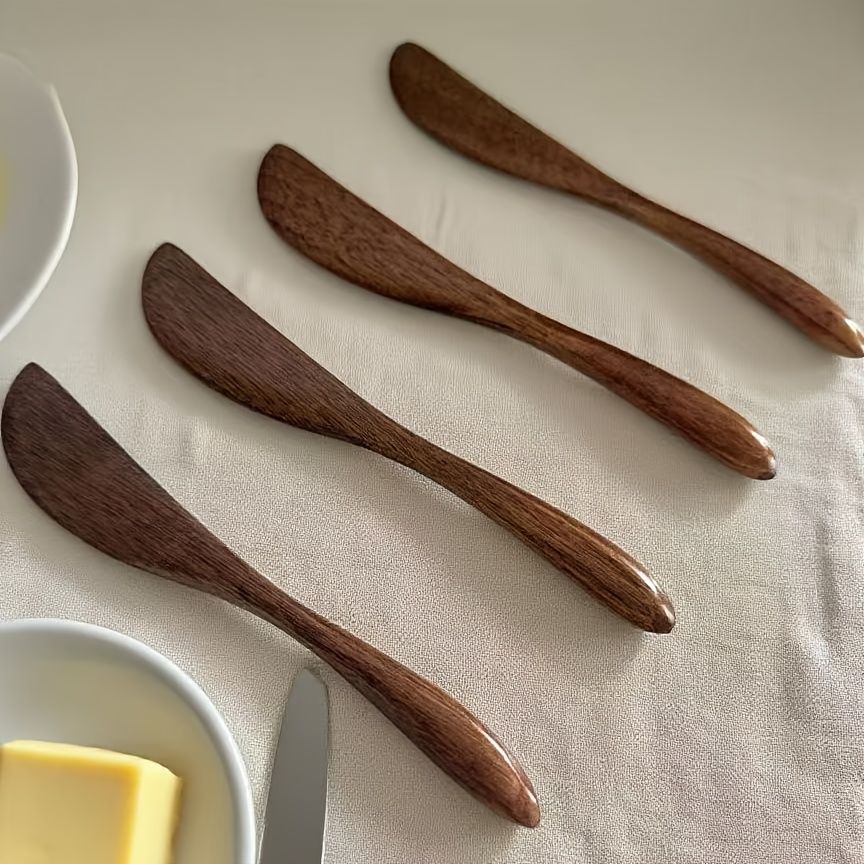 4pcs Butter Knife, 5.9 Inch Wooden Jam Spreader Mini Butter Spreaders Knife view 3
