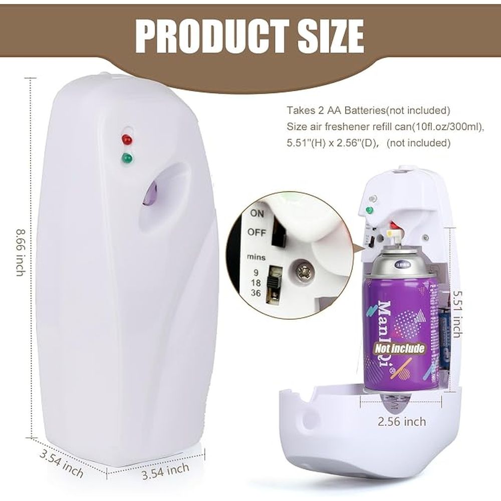 Automatic Air Freshener Spray Dispenser 2-Pack view 3