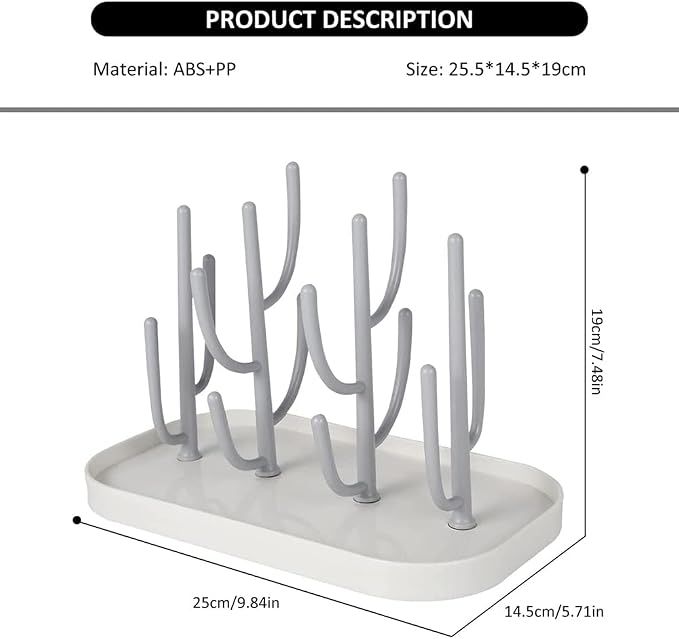Countertop Bottle Drying Rack with Removable Base view 2