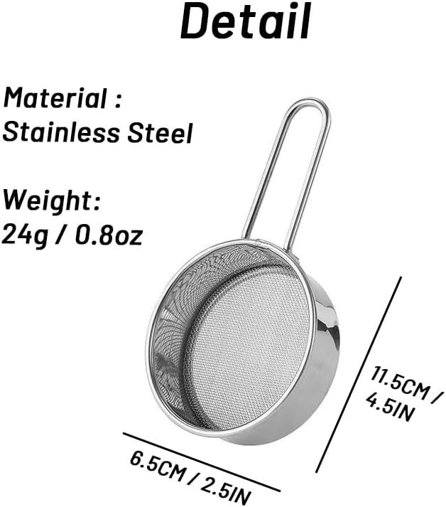 2 Pack Powdered Sifter for Sugar- Flour Sifter Mini Small Drainer for Baking view 5