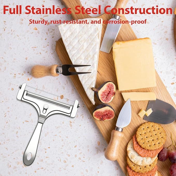 Cheese Slicer with 8 Wires Stainless Steel Adjustable Handheld Butter Block view 3
