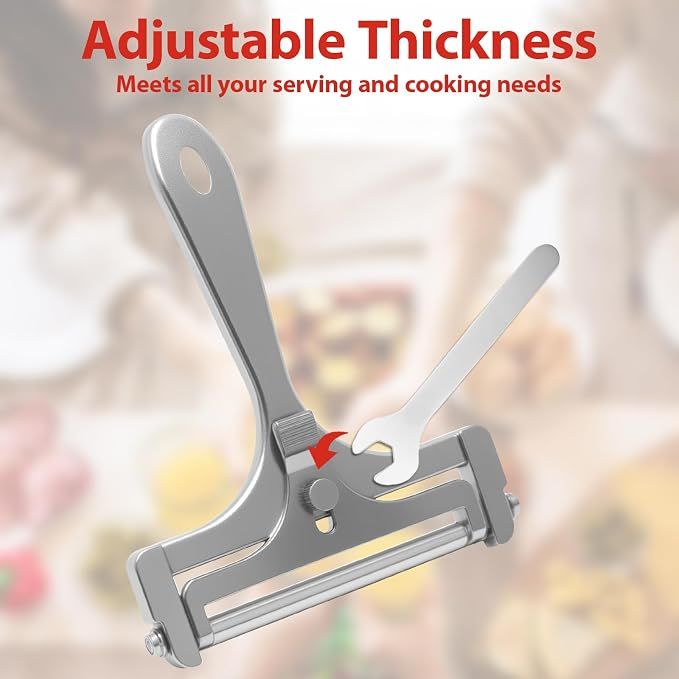 Cheese Slicer with 8 Wires Stainless Steel Adjustable Handheld Butter Block view 4