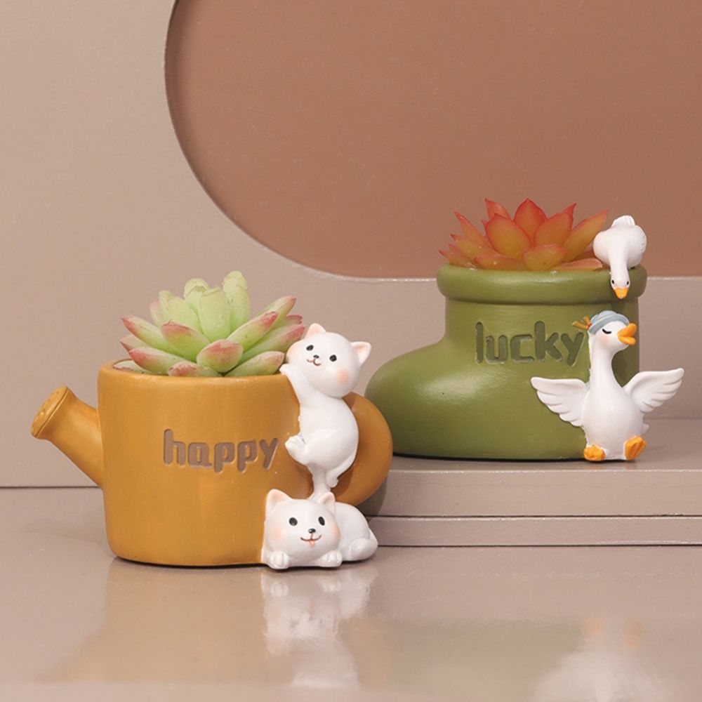 Resin Goose Shaped Flower Pot view 5