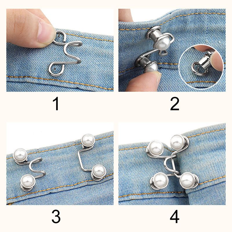 Adjustable Waist Belt Extender for Jeans and Skirts with Pant Clip view 3