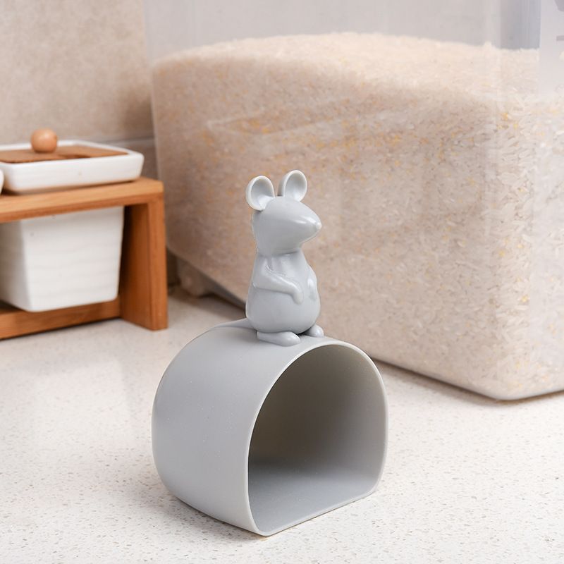 sturdy scoop for all kinds of dry foods. Cute Mouse Shape Handle Design Pet