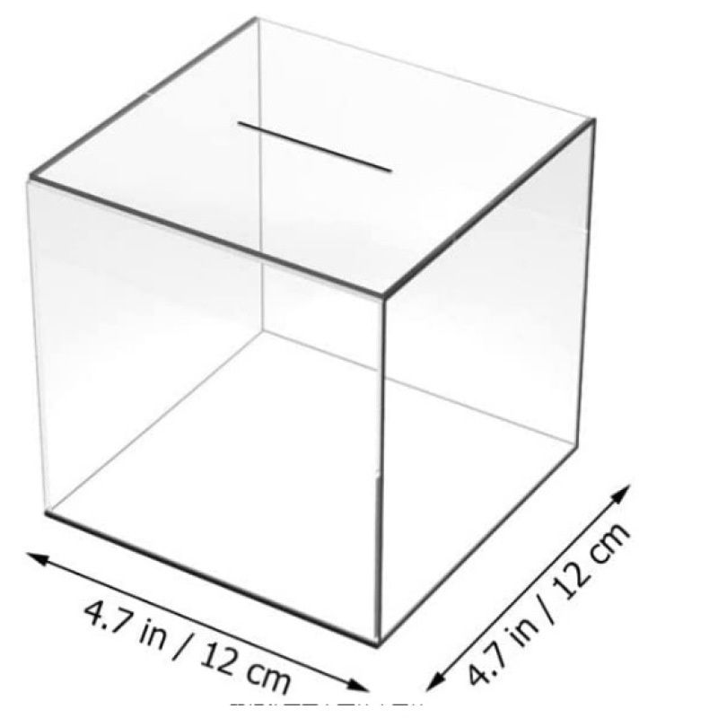Acrylic Clear Bank Money Saving Box for Cash Saving