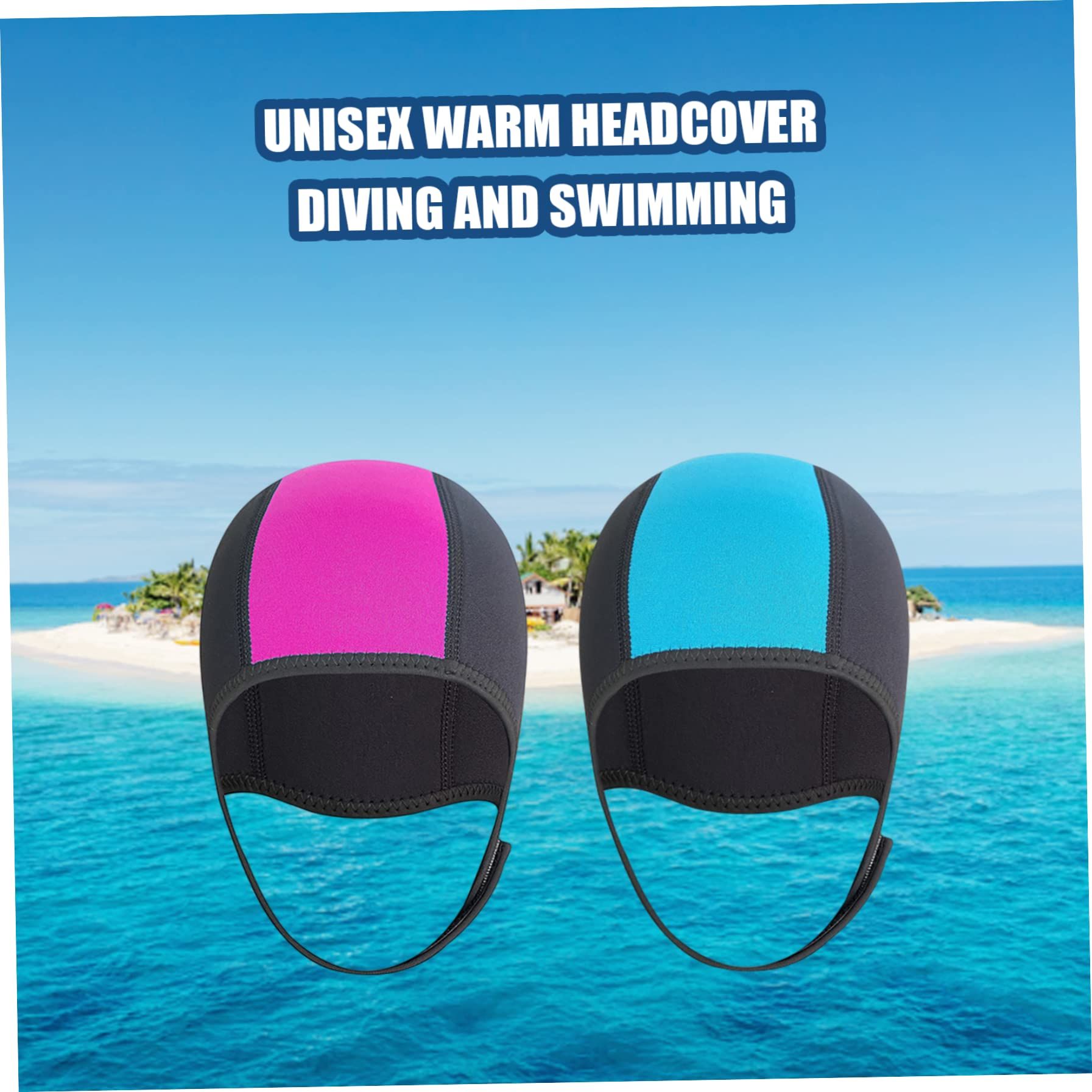 Diving Hood Thermal Wetsuit Hood Cap 2.5 mm Neoprene Swim Caps with Chin view 3