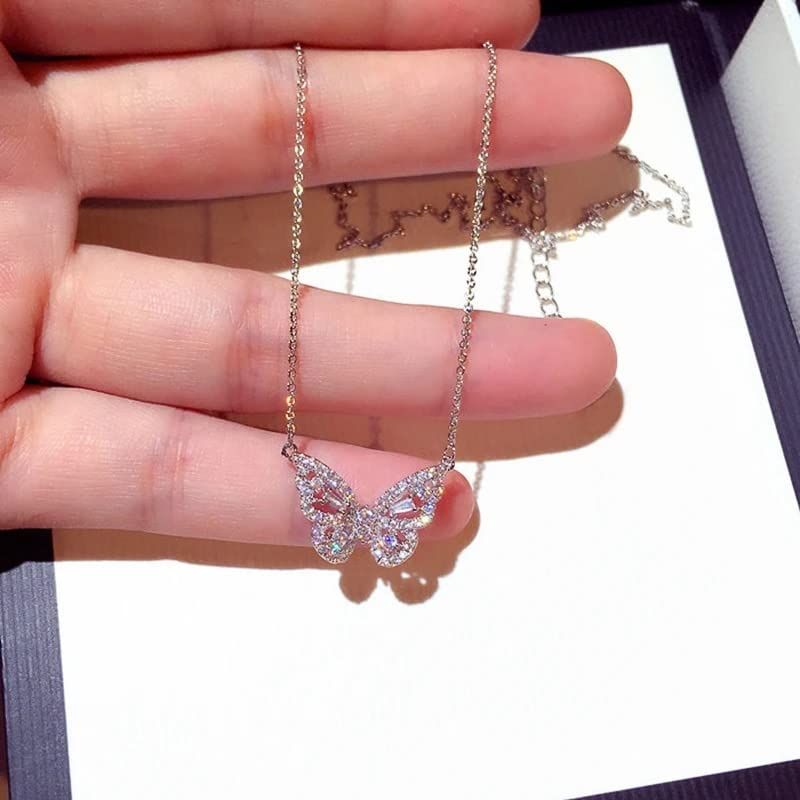 Butterfly Necklace for Women Brilliant Delicate Girls Accessories Engagement view 2