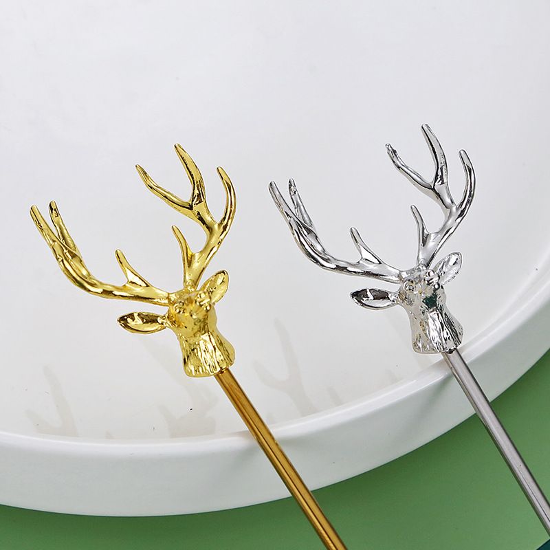 Stainless Steel Milu Deer Coffee Cake Spoon Fork Dessert Spoons Ice Cream view 2