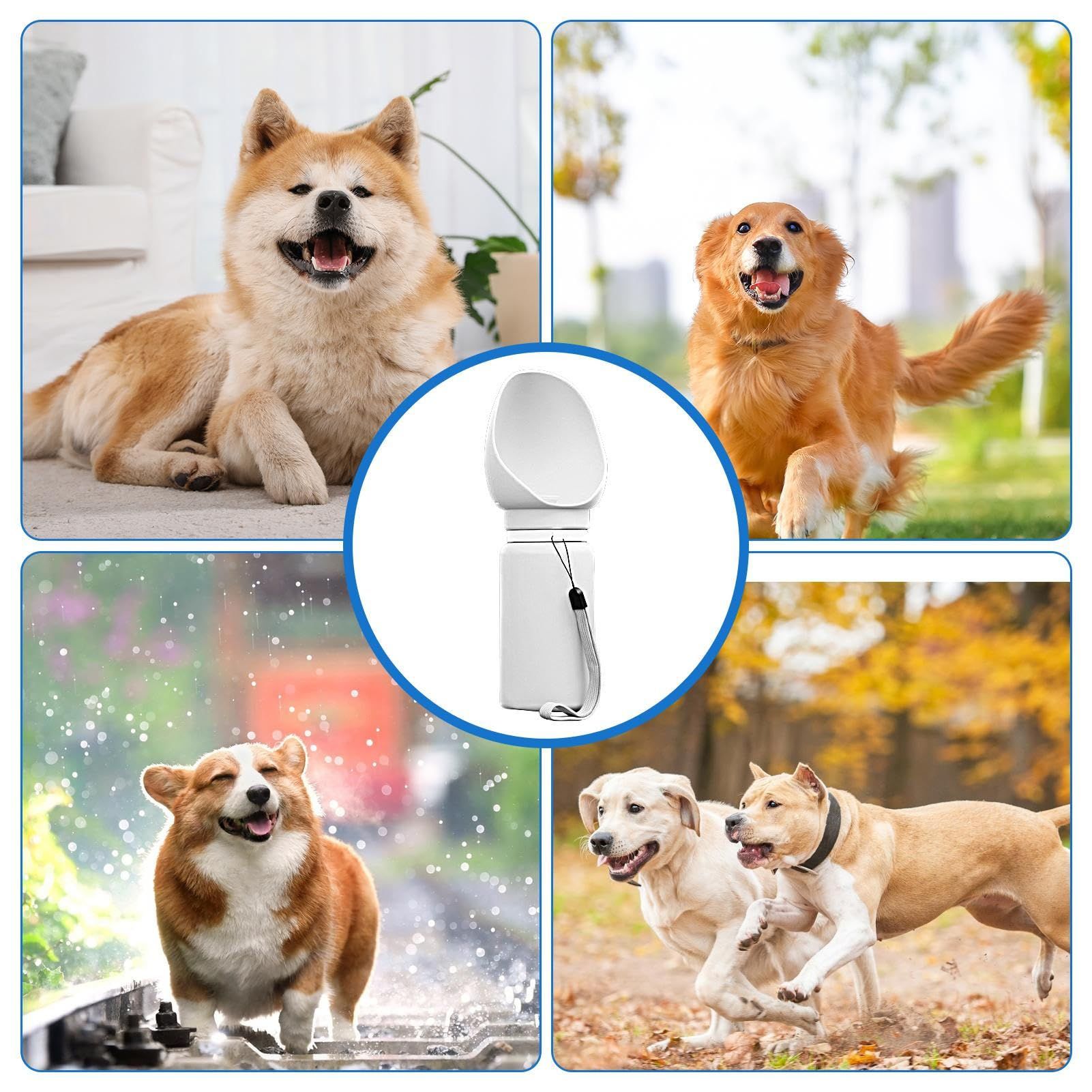 Dog Water Bottle, Portable Pet Water Dispenser, Dog Travel Drinking Feeder view 3