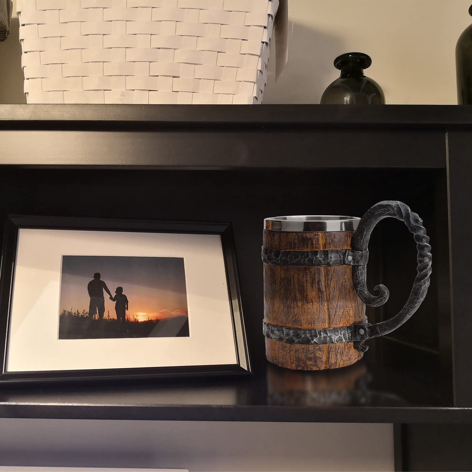 Handmade Wooden Barrel Beer Mug