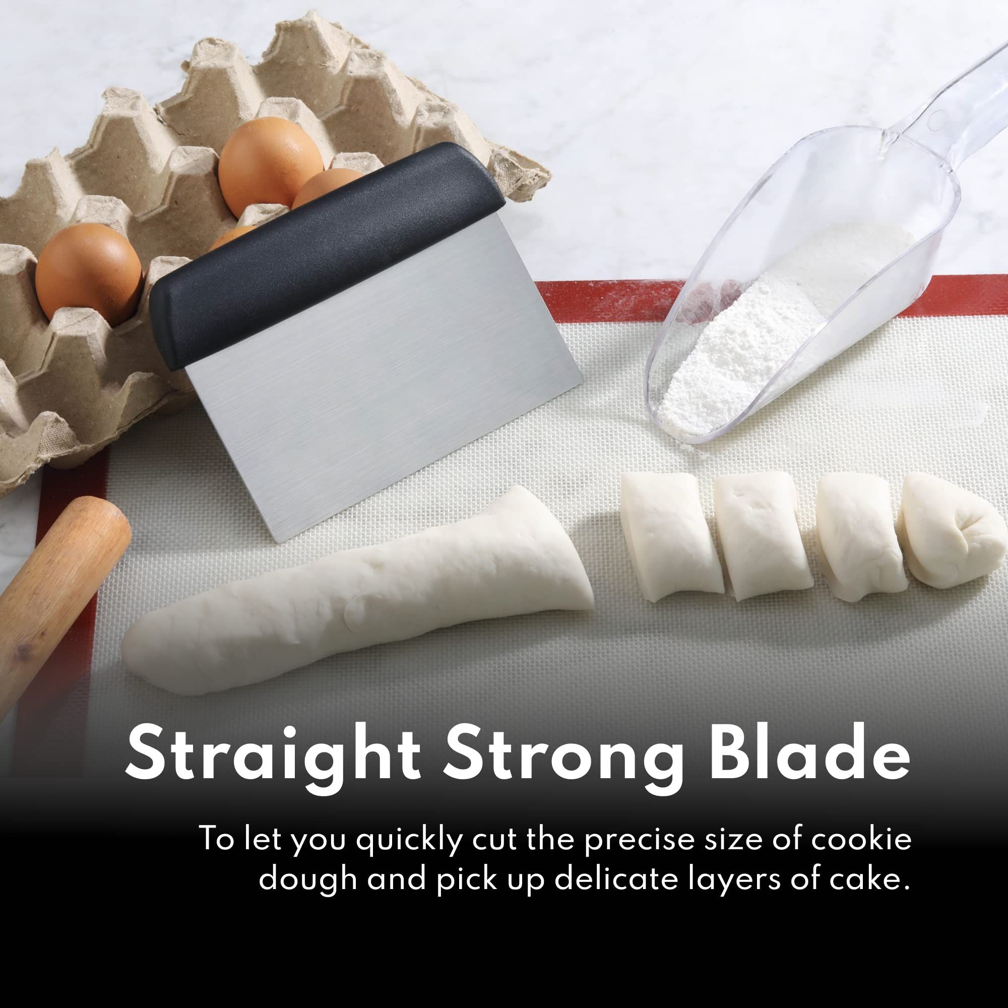 Stainless Steel Metal Griddle Scraper Chopper - Great as Dough Cutter for view 4