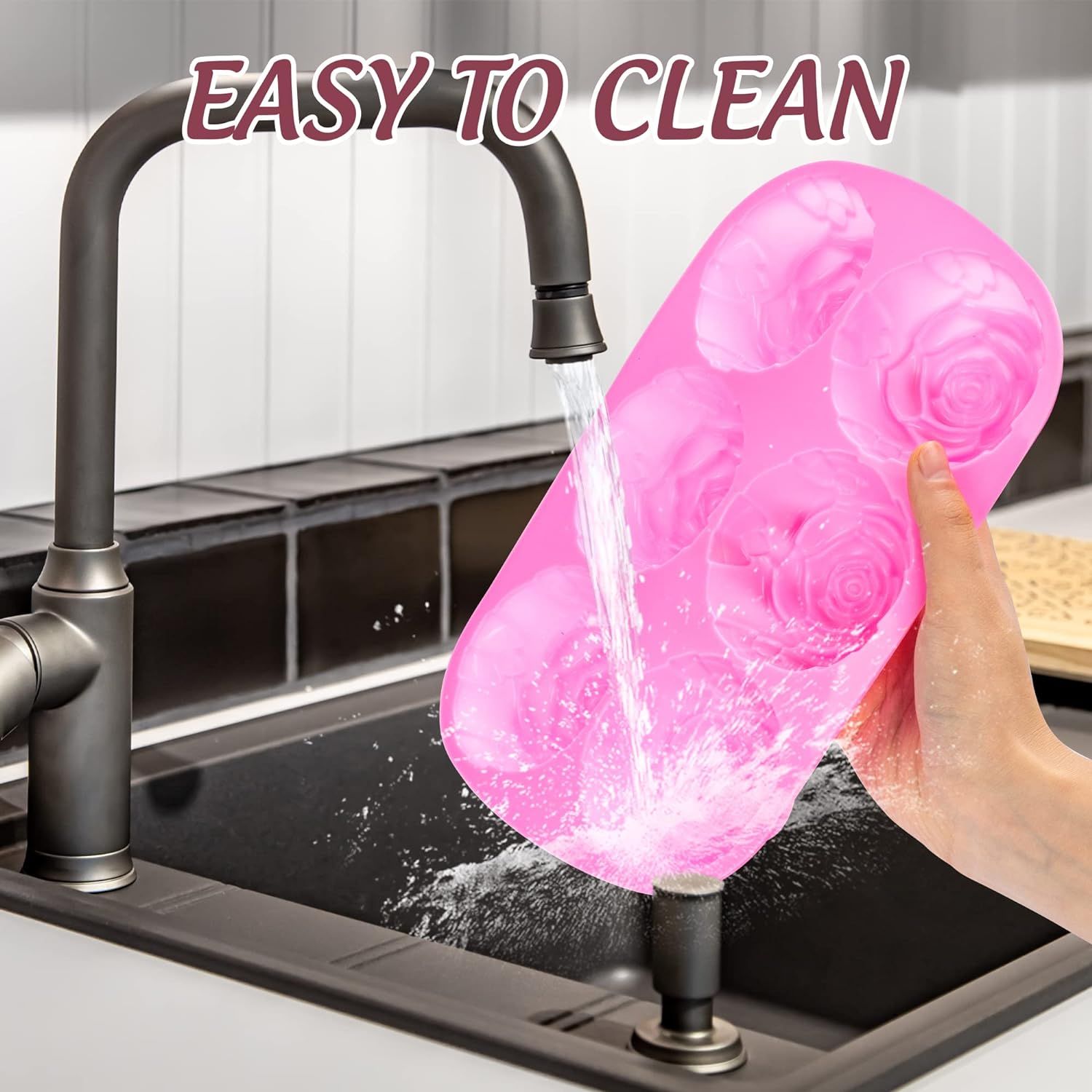 6-Cavity Silicone Flowers Shaped Mold view 2