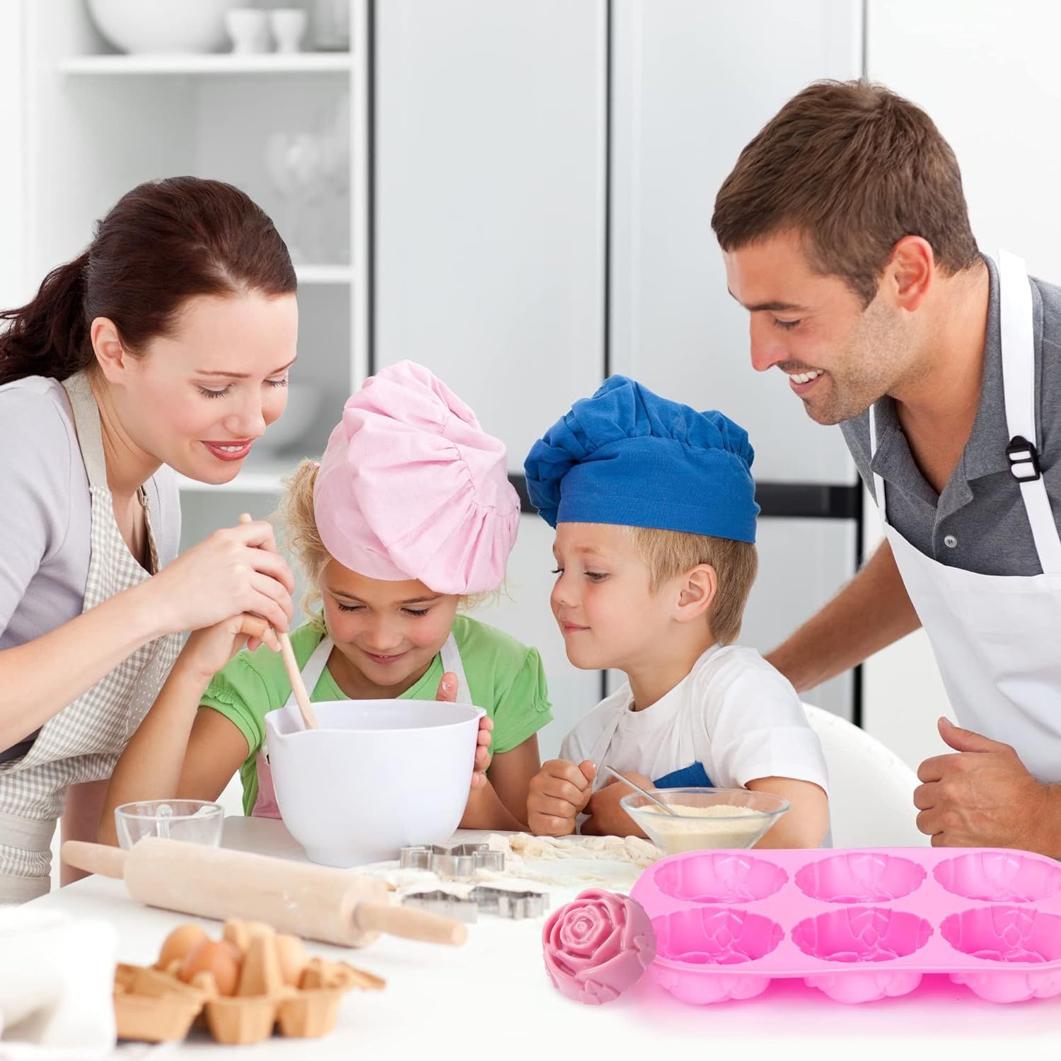 6-Cavity Silicone Flowers Shaped Mold view 4